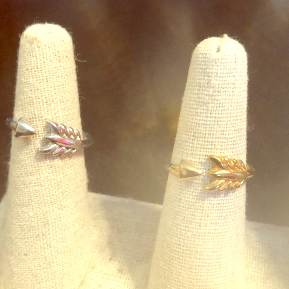 Gilded Arrow rings gold and silver size S/M